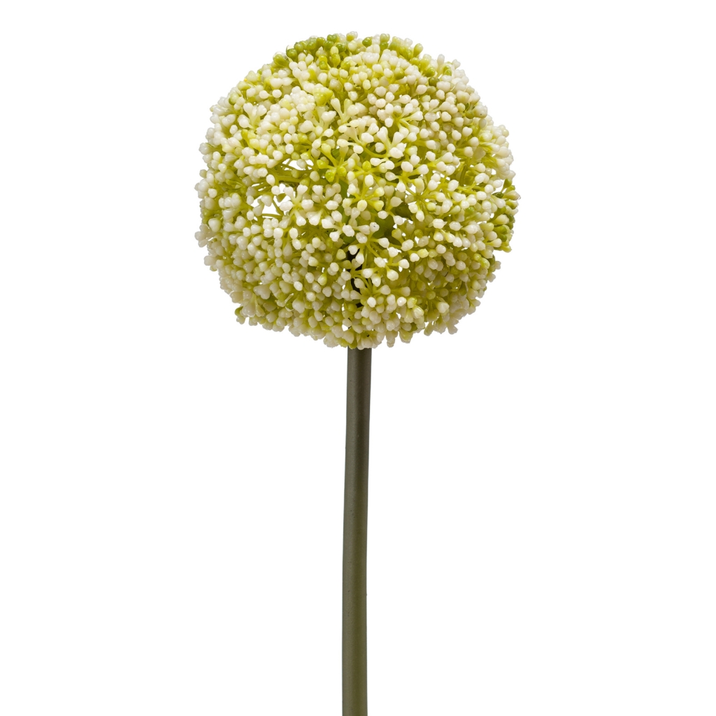 artificial allium white pom pom flower