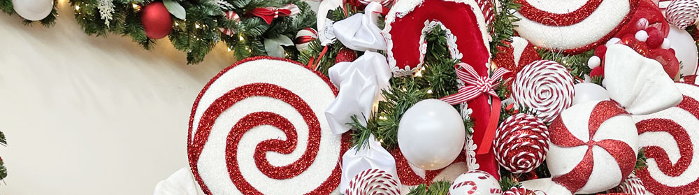 Candy Cane Themed Christmas Decorations - Inspirations Wholesale