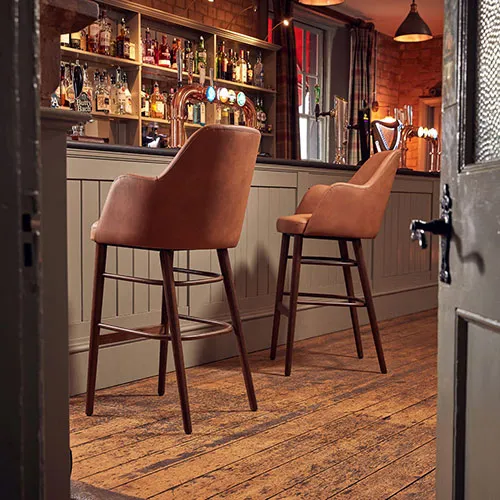 contract furniture bar stools in a bar