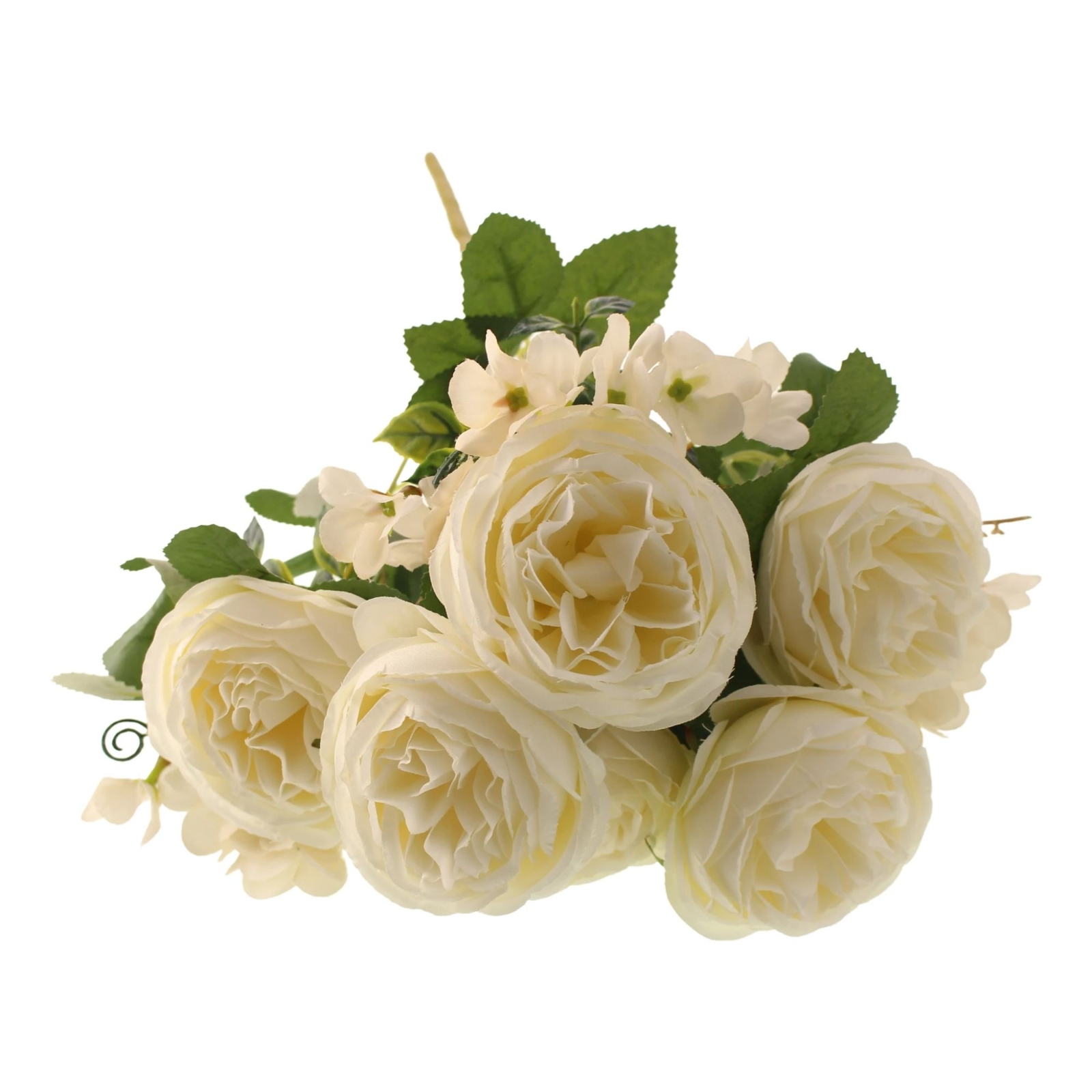 Artificial Rose & Hydrangea Bush Cream 44cm - £6.99 - Inspirations ...