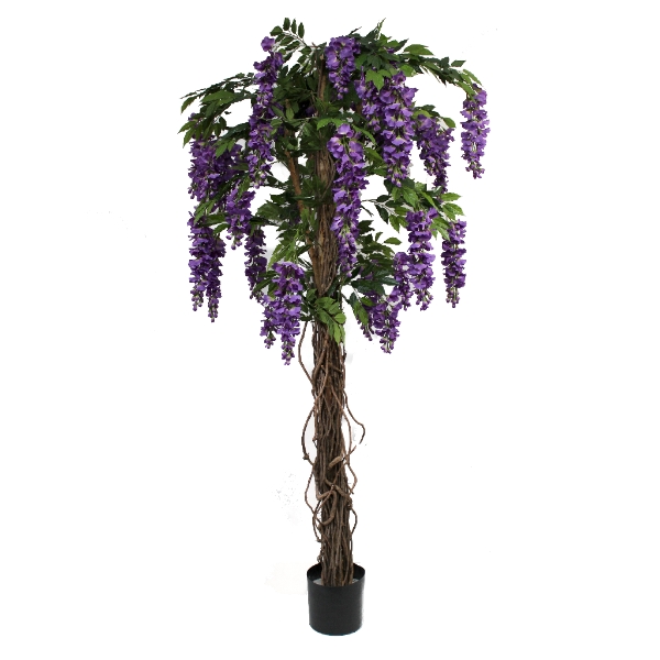 Artificial Wisteria Tree Purple 6ft Indoor Artificial Tree By Olore Home