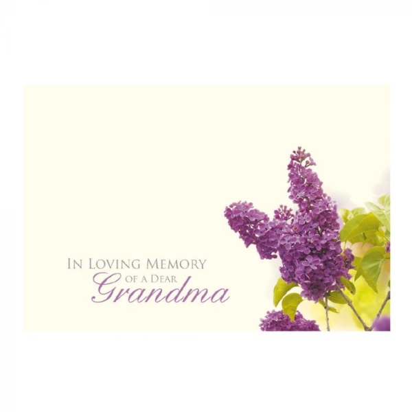 Oasis In Loving Memory Of A Dear Grandma Cards X 50 1 25 Inspirations Wholesale