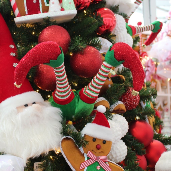 Elf Legs Pick Multicolour 80cm - Christmas Tree Decoration ...